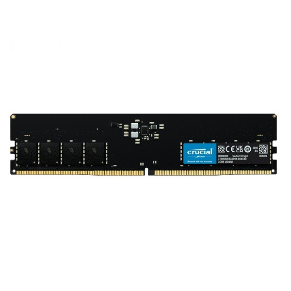 رم دسکتاپ 8 گیگابایت DDR5 کروشیال مدل CT8 با فرکانس 4800 مگاهرتز، تایمینگ CL40 و ولتاژ 1.1 ولت، تک‌کاناله