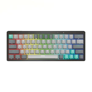 کیبورد بی سیم گیمینگ فنتک مدل Atom Pro 63 MK912 Blue Switch